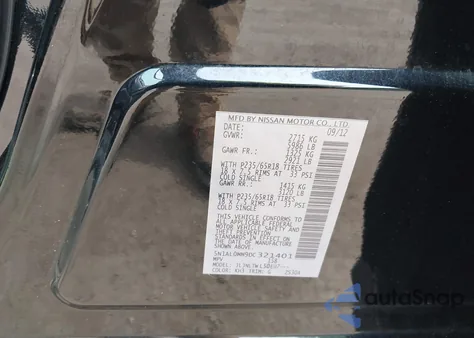 2013 Infiniti Jx35 z USA, uszkodzony, nr VIN 5N1AL0MM9DC321401